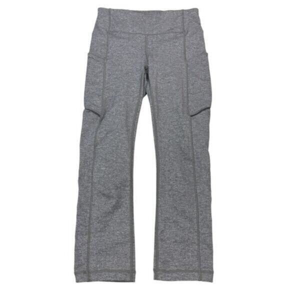 Lululemon Speed Up Crop 21" Luxtreme In Heathered Black Size 2 - Picture 4 of 7